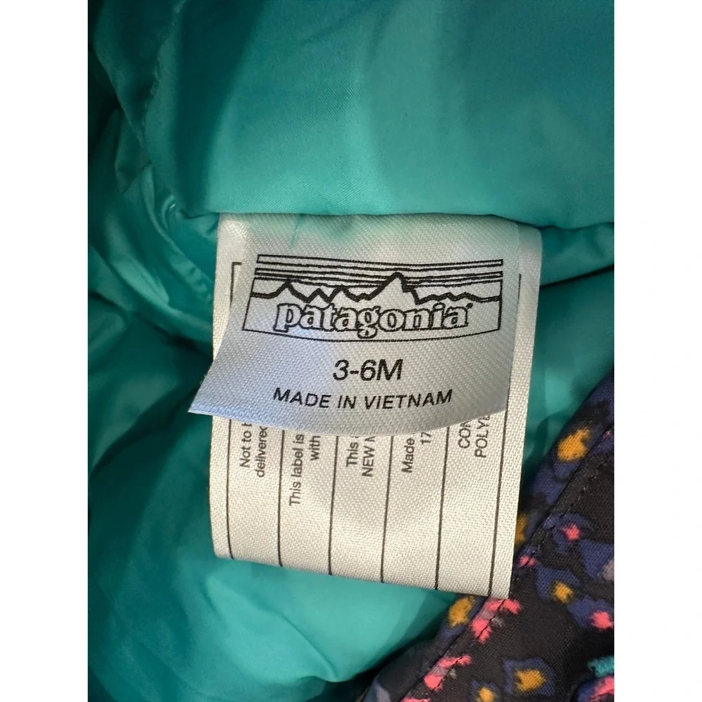 NWOT Patagonia Snow Pile 1-Piece Puffy Bunting Waterproof Suit Rare Pattern 3-6M